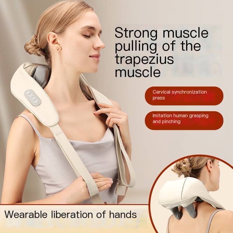 H08f62d41637c4de0b1de4fa9720a41a3P.jpg Electric Wireless Neck Shoulder Massage - Image 1